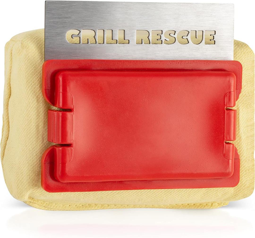 Grill Rescue BBQ Replaceable Cleaning Head, Bristle Free - Durable and Unique Scraper Tools for Cast Iron or Stainless-Steel Grates, Barbecue Cleaner Grill Rescue BBQ Replaceable Cleaning Head, Bristle Free - Durable and Unique Scraper Tools for Cast Iron or Stainless-Steel Grates, Barbecue Cleaner