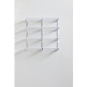 Rubbermaid 36" Pantry Organization Shelf System Direct Wall Mount 4 Shelves and Mounting Hardware Kit Included White Wire Shelving System for Home/Pantry/Closet