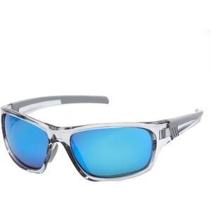 Men's Polarized UV400 Cycling Sunglasses - Ultralight Wraparound, Perfect for Bike Riding, Trekking, & Outdoor Sports (A1 Transparent Gray Frame Blue Lens)