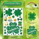 2 x MDDRUIQI St Patricks Day Decorations - 105 PCS St Patricks Day Window Clings - Shamrock Stickers for Glass Reusable Static Spring Shamrock Decorations | St Patricks Day Decor
