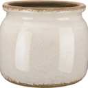 Vintage Planter Large Ceramic Plants Pot Pure Beige Vintage Crack Cottage Scroll Vase Flower Vase Pot Indoor Plants Home Decor Farmhouse Antique Decorative Gifts