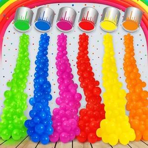 Foilswirl 186 Pcs Art Paint Party Decorations, Art Painting Party Colorful Balloons Kit Painting Decor for Birthday School Classroom Splatter Sip Baby Shower Photo Photography(Paint Bucket)