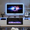  TV Stand with 36", , Modern Wood Highlight Storage Cabinet for TVs Up to 80", 70 inches,White T