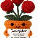 Handmade Gifts for Daughter from Mom, Sentimental Crochet Rose Gift, Mothers Day, Birthday Gift for Daughter Who is A Mom, You're The Best Keepsake