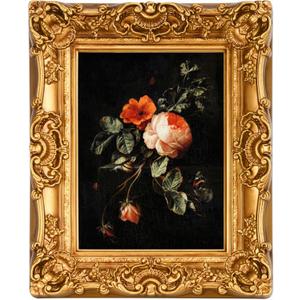 11x14 Picture Frame with Oil Painting, Antique Gold European Style for Wall Decor, Baroque-Style Home Decor Large Photo Frame with Real Glass, Ready to Hang