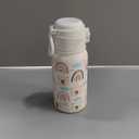 GOPPUS 12oz Kids Water Bottle  BPA-Free, Leak-Proof, Insulated Stainless Steel  Sweat-Proof, Reusable for School, Sports, and Outdoor Activities (White bear)