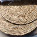 13 Inch Round Woven Placemats Set of 24, Boho Farmhouse Rustic Rattan Wicker Braided Chargers for Dining Table, Water Hyacinth Jute Place Mats for Dinner Plates, Outdoor Patio & Wedding Decor