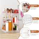 Makeup Organizer 360 Rotating Acrylic Clear Organizador De Perfumes, 7 Layers Large Makeup Organizers and Storage, Perfume Organizer for Vanity, Dresser (Plus Size Clear)