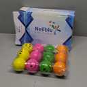 Neliblu Neon Smile Stress Balls for Adults and Kids - Foam Squeeze Ball for Relaxation and Fun - Pack of 12 Happy Face 2.5-Inch Squeeze Balls - Ideal for Parties, Therapy, and Toys
