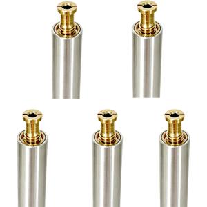 10 Pack 18" Pool Cover Anchors, 18" Heavy Duty Aluminum Tube with Brass Anchors, Suitable for Loose Ground or Paved Surface Installation, Fit for Pool Safety Cover Fixation, Extra-Long Lawn Pipe Set