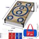 NZQXJXZ Portable Cornhole Board Set with 8 Bean Bags Corn Hole Toss Game Cornhole Games for Indoor and Outdoor Parties, Ideal for Kids, Adults, Camping Travel,Parties,Beach, Yard