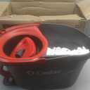 O-Cedar EasyWring Microfiber Spin Mop & Bucket Floor Cleaning System + 2 Extra Refills, Red/Gray