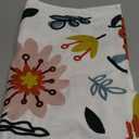 Canvas Embroidered Table Runner - 13x72 Inch Spring Floral Runner for Table Decor Boho Farmhouse Retro Kitchen Dining for Home Party Living Room Decor, Colorful Flowers