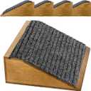 Dog Ramp for Stairs, Non-Slip Dog Stairs, Low-Angled Pet Ramps for Small Dogs and Cats, Medium Dogs, Step and Stair Assist for Injured and Older Pet, Walnut, 4 Pack