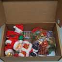 Leitee 3 Pcs Electric Santa Claus Decoration - Rope Ladder Parachute Somersault Musical Santa Climbing Ladder Plush Doll Figurine Christmas Tree Hanging Ornaments Xmas Gift