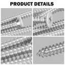 White Head 50 PCS #14X2 Stainless Steel Phillips Flat Head Wood Screws,Stainless Steel 18-8 A2(304) Screw,Home Screw Kit by QISHENG