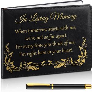 Yingzhao Memorial Funeral Guest Book with Pen 144 Pages Cardinal Funeral Guest Sign in Book for Memorial Service Celebration of Life Party Supplies in Loving Memory(Dove of Peace)