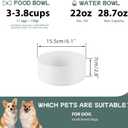 Havniva 6.1 Dog Bowl Ceramic Dog Food and Water Bowl, Durable Dog Water Bowl with Non-Slip Rubber Base Large Capacity Feeding Dishes for Small & Medium Dogs