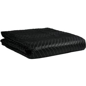 80"x72" Thick Moving Blanket, Heavy Duty Furniture Moving Pads, Quilted Packing Blankets, Black, 1 Count
