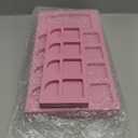 Set of 3, 6 Cavities DIY Handmade Soap Moulds - Cake Pan Molds for Baking, Biscuit Chocolate Mold, Silicone Soap Bar Mold for Homemade Craft, Ice Cube Tray, Pink