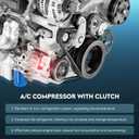 TadaMark A/C Air Conditioner Compressor With Clutch Compatible With Chevrolet Equinox 2.4L 2010-2011, Compatible With GMC Terrain 2.4L 2.4 2010-2011 10 11
