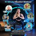 AXV Vibration Plate Fitness Platform Exercise Machine Vibrating Shaking Full Body Shaker Workout Vibrate Stand Shake Board Sport Gym for Weight Loss Fat Burner for Women Men (Pebble)