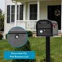 Architectural Mailboxes 6300P-10 Locking Parcel Mailbox, X-Large, Pewter