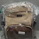 LOVEVOOK Laptop Backpack for Women with Pouch Pocket for Large Capacity Cup,15.6 Inch Teacher Nurse College Work Backpack Purse,Waterproof Laptop Bag Computer Back Pack for Travel, Khaki-Coffee-Black