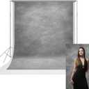 UrcTepics 8x10ft Light Grey Abstract Textured Professional Photography Backdrop for Studio, Portraits, Headshots, Filming, Booth.