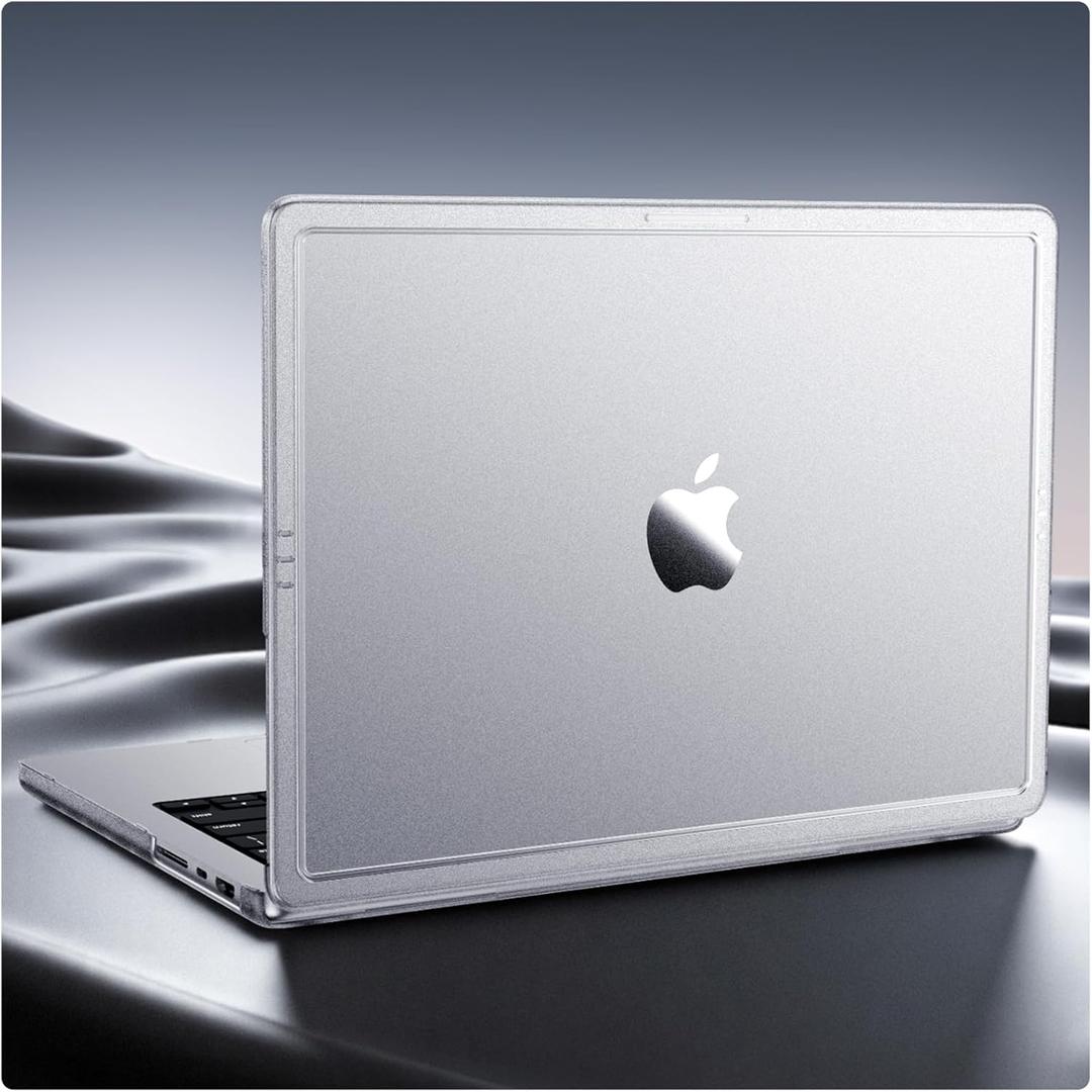 CrackGuard for MacBook Pro 14 inch Case M5 M4 M3 M2 M1 Pro/Max 2025 2024-2021 [Anti-Crack Upgrade] [Flawless Fit] Cover Hard Shell Case Laptop Anti Fingerprint & Scratch - Matte Clear