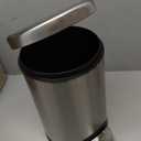 simplehuman 4.5 Liter / 1.2 Gallon Round Bathroom Step Trash Can, Brushed Stainless Steel