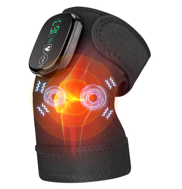 Knee Heating Pad for Pain Relief, Knee Massager with Heat and Vibration to Keep Knee Warmers, Heated Knee Brace for Relaxing