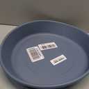 The HC Companies 14 Inch Classic Round Plant Saucer, Lightweight UV-Resistant Plastic Outdoor & Indoor Flower Pot Tray, 2-Pack Plant Pot Trays for Garden & Home Decor, Slate Blue one piece