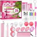 Golf Advent Calendar 2025 for Women Teen Girls, Funny White Elephant Gifts with Golf Tee & Ball, Ball Marker, Divot Repair Tool Christmas Gifts for Women Wife Girlfriends Mom Daughter
