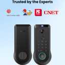 Lockin Veno Pro Smart Deadbolt Lock with 2K 180 Security Camera & Video Doorbell, AI Local Storage, Palm Vein & Fingerprint Keyless Entry, Front Door Smart Lock with Built-in Wi-Fi, App Control