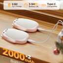 SWEETFULL Hand Warmers Rechargeable  Cute Bear, 2 Pack Magnetic Hot Hands, Reusable Electric Pocket Heater, Great Gift for Daughter, Kids, Wife, or Bestie, Portable for Outdoor & Camping (Pink)