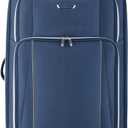Traveler's Choice Lares Softside Expandable Luggage with Spinner Wheels, Navy, Checked 30-Inch