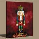 Wall Art Canvas Print Nutcracker Pictures for Christmas - 24x36 inch Soldier with Red Jacket Painting Artwork for Home Art