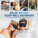 ZGGCD Sleep Mask for Side Sleeper, Light Blocking Sleeping Eye Mask for Women Men, 3D Contoured Cup Night Blindfold, Luxury Eye Cover Eyeshade with Adjustable Strap for Travel, Nap, Black
