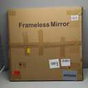 30" Round Frameless Wall Mirror, Frameless Circle Mirror for Over Sink, Beveled Edge, Simple & Elegant Look (Silver 1 Pack)