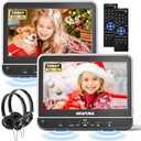 ARAFUNA 10.5" Portable DVD Player for Car with 1080P Full HD HDMI Input, Car DVD Player Dual Screen with Mounting Bracket, Headrest DVD Player Support Last Memory, USB/SD Card