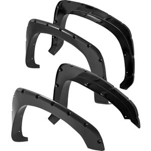YITAMOTOR Fender Flares Kit, Compatible for 1999-2006 Chevy Silverado GMC Sierra (Incl. 2007 Classic Models), Front Rear Wheel Wells w/Smooth Black Finish Covers Guards Pocket Rivet Style (5.8ft & 6.5ft & 8ft Bed)