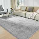 Ultra Soft Rug for Living Room, 5X8 Fluffy Shag Area Rug for Bedroom, Modern Shaggy Carpet Fuzzy Rug for Teens Dorm Nursery Home Decor Aesthetic, Upgrade Anti-Skid Durable, Light Grey