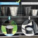 Grease Bucket for Pit Boss 74400 Traeger Rec Tec Z Grills Oklahoma Joe Grill Drip Bucket Louisiana Smoker Replacement Parts Metal Pail 13pcs Foil Liners Oil Catcher Container Pellet Accessories