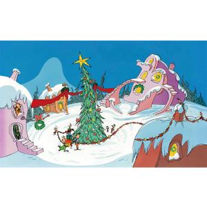 5.9X 3.6ft Welcome to Whoville Backdrop Snow Winter Whoville Christmas Banner Christmas Village Party Photography Background Xmas Birthday Baby Shower Party Supplies Decoration