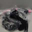 Snorkel Set Adults Snorkeling Gear Anti-Fog Panoramic View Swim Mask Dry Top Snorkel Kit with Carry Bag for Snorkeling Scuba Diving Swimming Travel (Z-Black/ Pink Black)