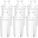Fil-Fresh 6-Pack Replacements for Brita Water Filter, Pitchers and Dispensers, NSF 53&42 Certified to Reduce Cadmium, Mercury, Copper, Zinc, BPA free, Lasts 2 Months or 40 Gallons