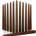 CANDWAX 10 inch Candlesticks - Set of 3 Dripless Tapered Candles - Brown Candles for Home Decor