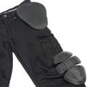 WARRIOR CARGO Men's Motorcycle Riding Pants Denim Jeans Protect Pads Equipment with Knee and Hip Armor Pads Detachable CE Armor Pads 38R