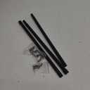 Alskarhem Black Curtain Rods for Windows 30 to 45 Inch,5/8 Inch Small Curtain Rod Set With Brackets